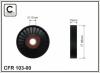 CAFFARO 103-00 (10300) Deflection/Guide Pulley, v-ribbed belt