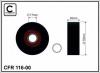 CAFFARO 116-00 (11600) Tensioner Pulley, v-ribbed belt