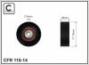 CAFFARO 118-14 (11814) Deflection/Guide Pulley, v-ribbed belt