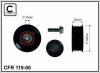 CAFFARO 119-00 (11900) Deflection/Guide Pulley, v-ribbed belt