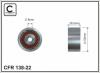 CAFFARO 138-22 (13822) Deflection/Guide Pulley, v-ribbed belt