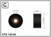 CAFFARO 146-00 (14600) Deflection/Guide Pulley, v-ribbed belt
