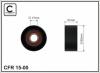 CAFFARO 15-00 (1500) Deflection/Guide Pulley, v-ribbed belt