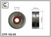 CAFFARO 162-00 (16200) Deflection/Guide Pulley, v-ribbed belt