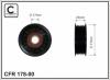 CAFFARO 178-00 (17800) Tensioner Pulley, v-ribbed belt