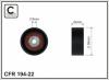 CAFFARO 194-22 (19422) Deflection/Guide Pulley, v-ribbed belt