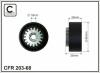 CAFFARO 203-68 (20368) Deflection/Guide Pulley, v-ribbed belt