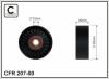 CAFFARO 207-00 (20700) Deflection/Guide Pulley, v-ribbed belt