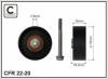 CAFFARO 22-20 (2220) Deflection/Guide Pulley, v-ribbed belt