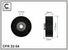 CAFFARO 22-54 (2254) Deflection/Guide Pulley, v-ribbed belt