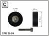 CAFFARO 22-56 (2256) Deflection/Guide Pulley, v-ribbed belt