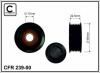CAFFARO 239-00 (23900) Deflection/Guide Pulley, v-ribbed belt