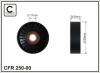 CAFFARO 250-00 (25000) Deflection/Guide Pulley, v-ribbed belt