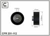 CAFFARO 251-112 (251112) Deflection/Guide Pulley, v-ribbed belt