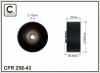 CAFFARO 258-43 (25843) Deflection/Guide Pulley, v-ribbed belt