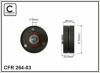 CAFFARO 264-03 (26403) Deflection/Guide Pulley, v-ribbed belt