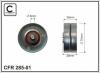 CAFFARO 285-01 (28501) Deflection/Guide Pulley, v-ribbed belt
