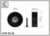 CAFFARO 29-36 (2936) Deflection/Guide Pulley, v-ribbed belt