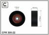CAFFARO 305-22 (30522) Deflection/Guide Pulley, v-ribbed belt