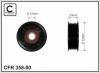 CAFFARO 358-00 (35800) Deflection/Guide Pulley, v-ribbed belt
