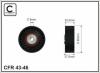 CAFFARO 43-46 (4346) Deflection/Guide Pulley, v-ribbed belt