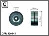 CAFFARO 500141 Deflection/Guide Pulley, v-ribbed belt