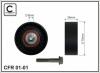 CAFFARO 01-01 (0101) Deflection/Guide Pulley, v-ribbed belt