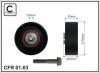 CAFFARO 01-03 (0103) Deflection/Guide Pulley, v-ribbed belt