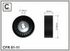 CAFFARO 01-11 (0111) Deflection/Guide Pulley, v-ribbed belt