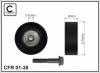 CAFFARO 01-38 (0138) Deflection/Guide Pulley, v-ribbed belt