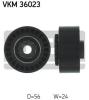 SKF VKM36023 Tensioner Pulley, v-ribbed belt