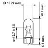 PHILIPS 13960CP Bulb, instrument lighting; Bulb; Bulb, instrument lighting