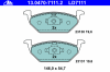 ATE 13.0470-7111.2 (13047071112) Brake Pad Set, disc brake