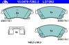 ATE 13.0470-7262.2 (13047072622) Brake Pad Set, disc brake
