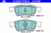 ATE 13.0470-7259.2 (13047072592) Brake Pad Set, disc brake