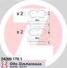 ZIMMERMANN 24289.170.1 (242891701) Brake Pad Set, disc brake