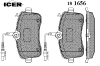 ICER 181656 Brake Pad Set, disc brake