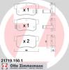 ZIMMERMANN 217191501 Brake Pad Set, disc brake