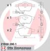 ZIMMERMANN 21938.200.1 (219382001) Brake Pad Set, disc brake