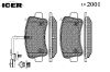 ICER 142001 Brake Pad Set, disc brake