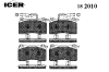 ICER 182010 Brake Pad Set, disc brake
