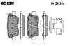 ICER 182036 Brake Pad Set, disc brake