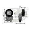 GATES T38473 Tensioner Pulley, v-ribbed belt