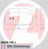 ZIMMERMANN 209391501 Brake Pad Set, disc brake