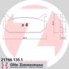 ZIMMERMANN 21766.135.1 (217661351) Brake Pad Set, disc brake