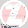 ZIMMERMANN 29190.195.1 (291901951) Brake Pad Set, disc brake