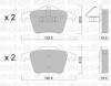 METELLI 2206880 Brake Pad Set, disc brake
