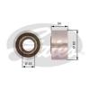 GATES T42187 Deflection/Guide Pulley, timing belt