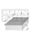 MANN-FILTER C2860/3 (C28603) Air Filter