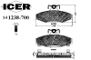 ICER 141238700 Brake Pad Set, disc brake